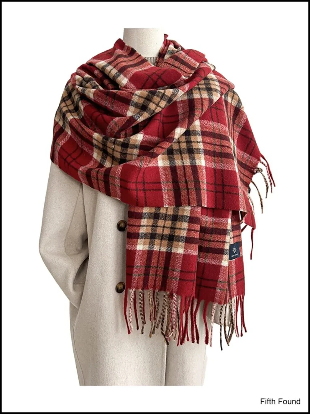 Women Men Classic Plaid Winter Scarf Soft Warm Cold Weather Scarf